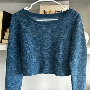 Buffbunny Blue Cropped Crew- Medium